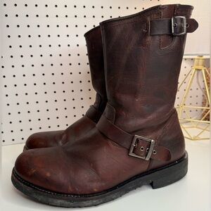 Harley-Davidson Kent Dark Brown Men’s Leather Boots 91327 Biker Motorcycle 13M